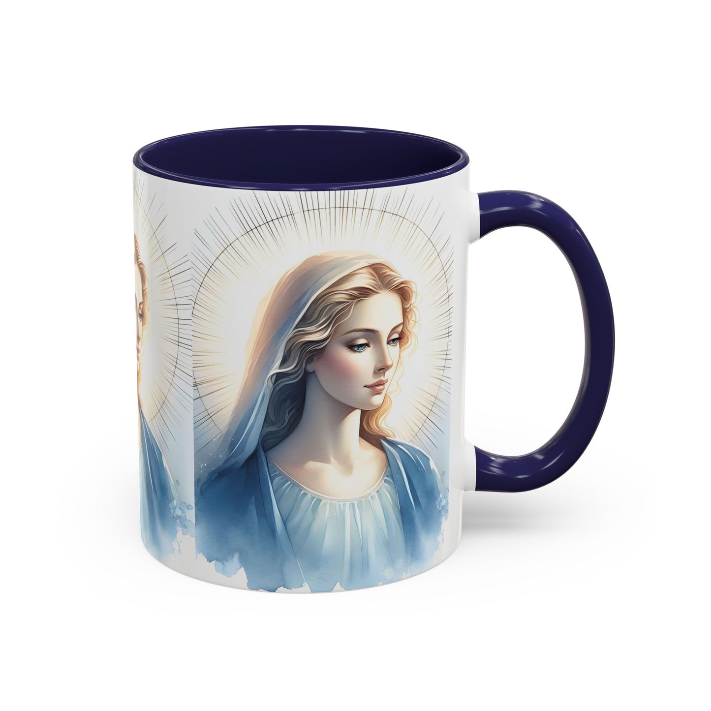 Serene Virgin Mary Accent Coffee Mug