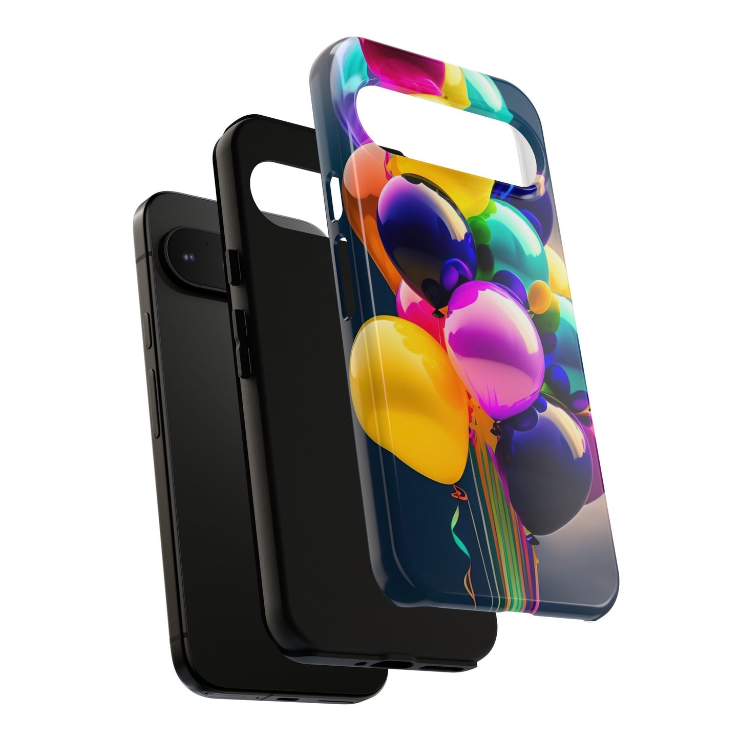 Colorful Balloon Tough Phone Case — Vibrant Party Balloons Protective Cover
