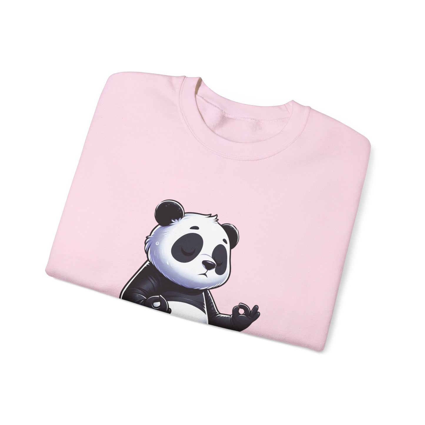 Crewneck Sweatshirt — Meditating Panda Graphic Cozy Pullover