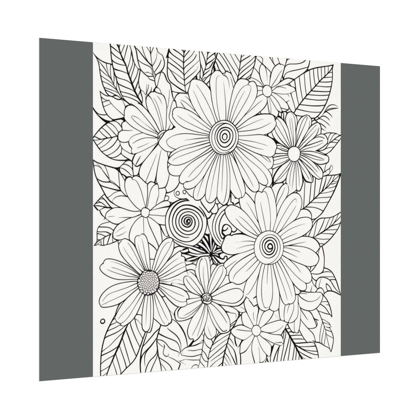 COLOR IT YOURSELF  Line Art Poster — Textured Matte Print