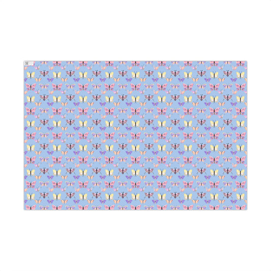 Wrapping Paper — Pastel Butterfly Gift Wrap Sheets for Birthday & Spring Celebrations