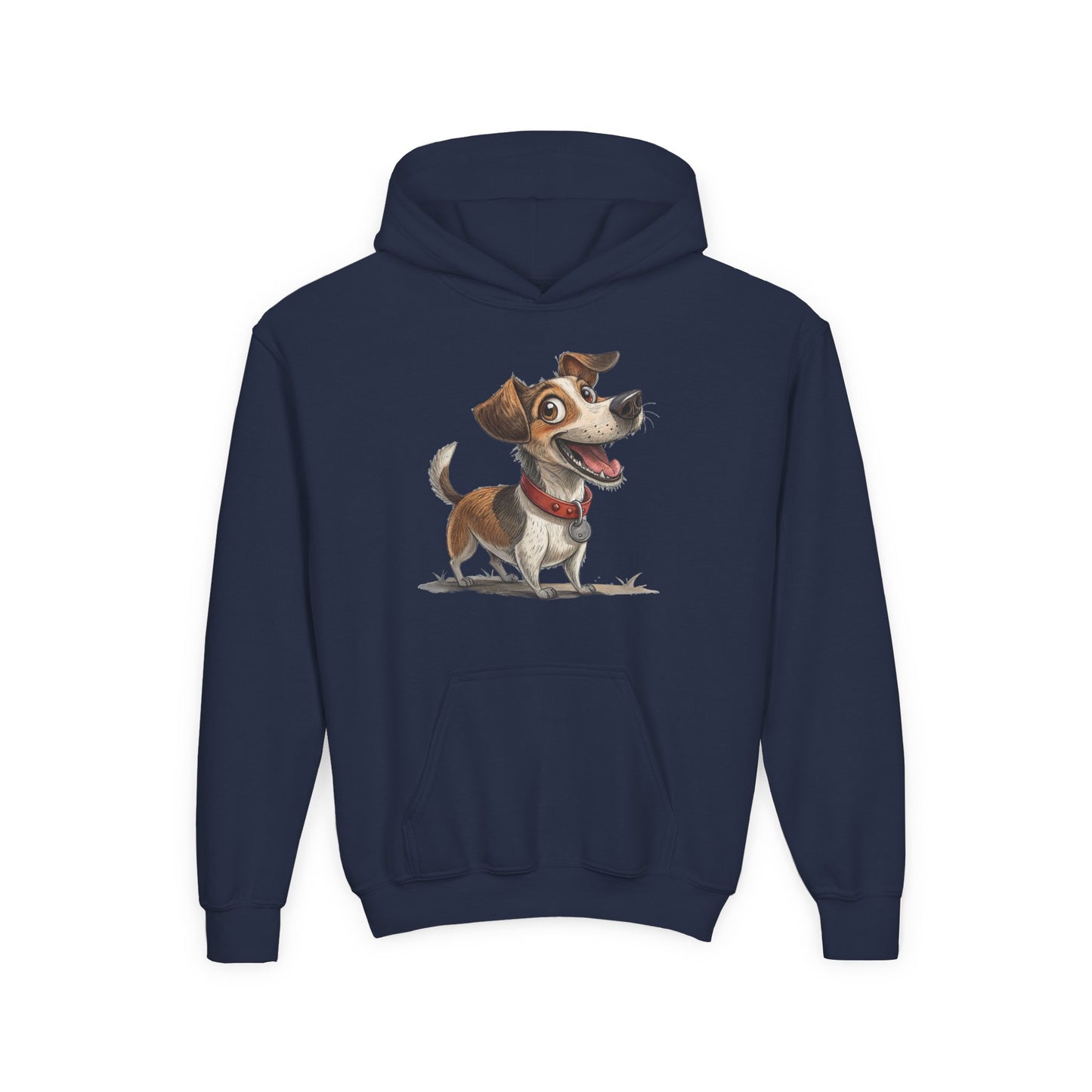 Kids Dog Hoodie – Cute Cartoon Jack Russell Puppy Sweatshirt (Custom Name Option)