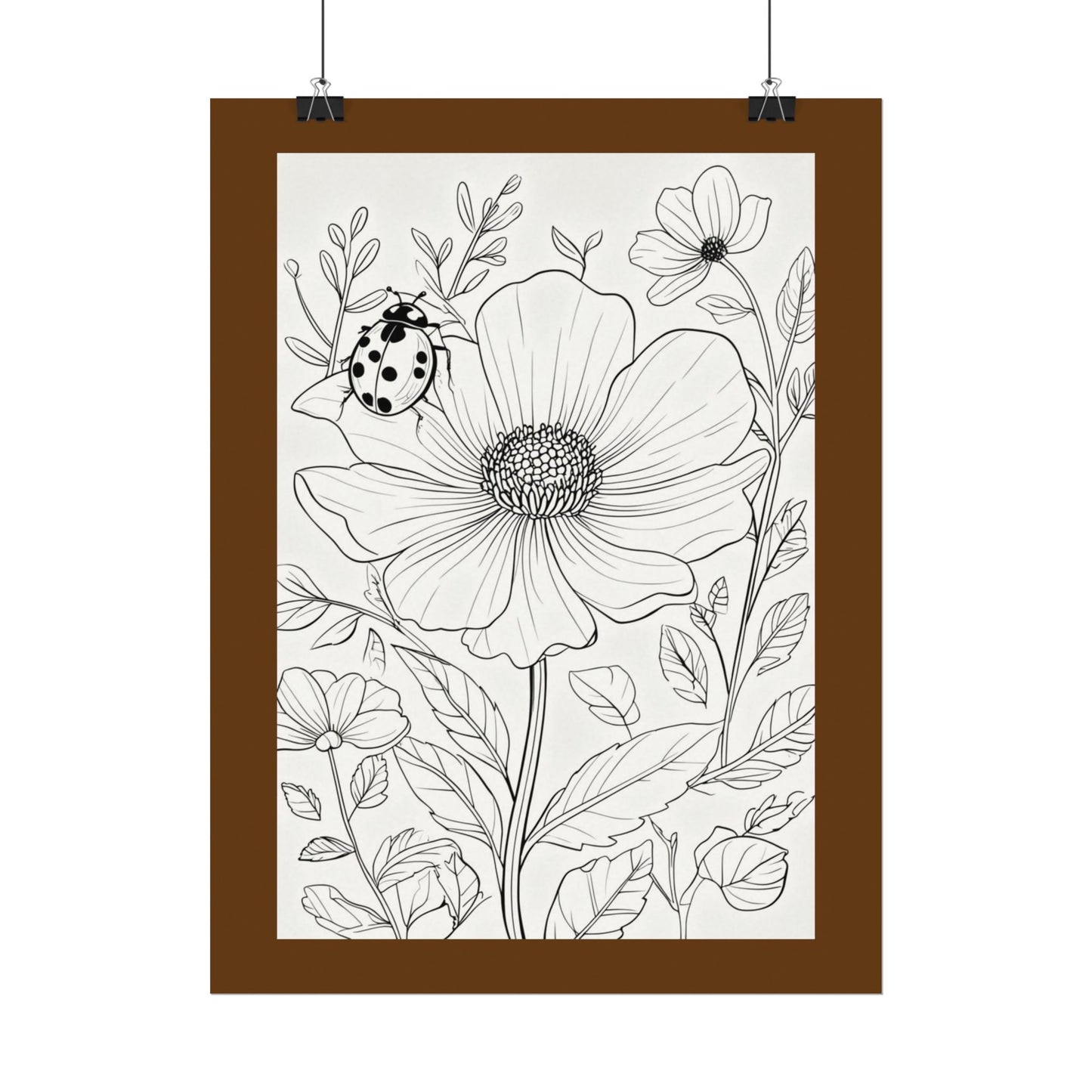 COLOR IT YOURSELF  Line Art Poster — Textured Matte Print