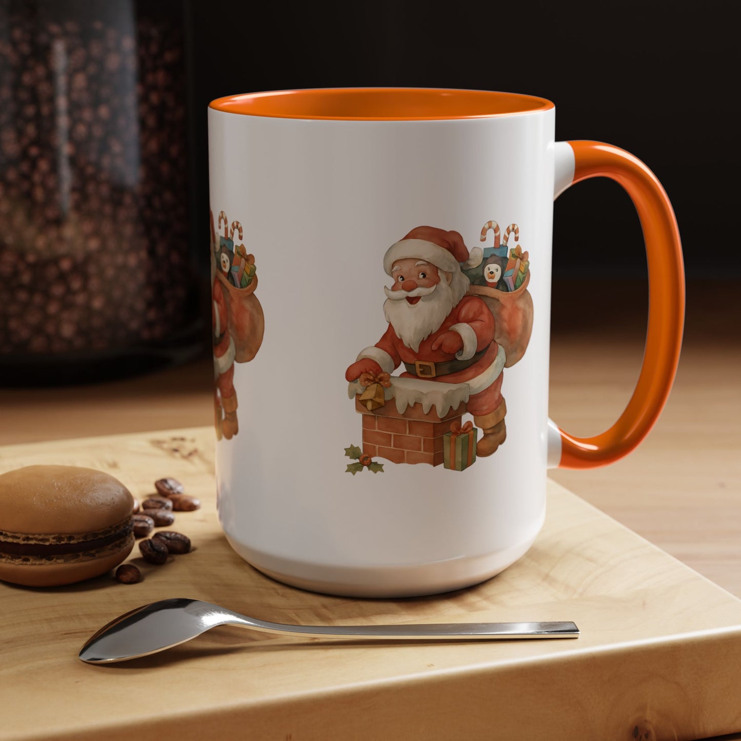 Festive Santa Coffee Mug, Holiday Gift, Christmas Decorations, Cozy Kitchen, Unique Mug, Santa-Themed Drinkware