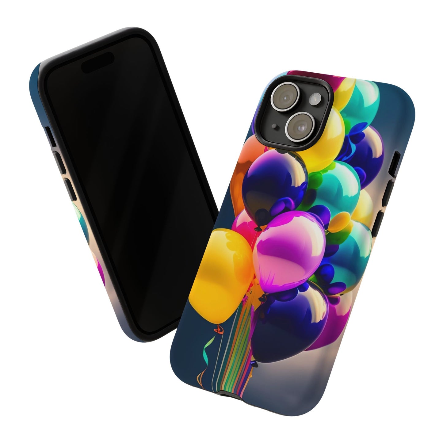 Colorful Balloon Tough Phone Case — Vibrant Party Balloons Protective Cover