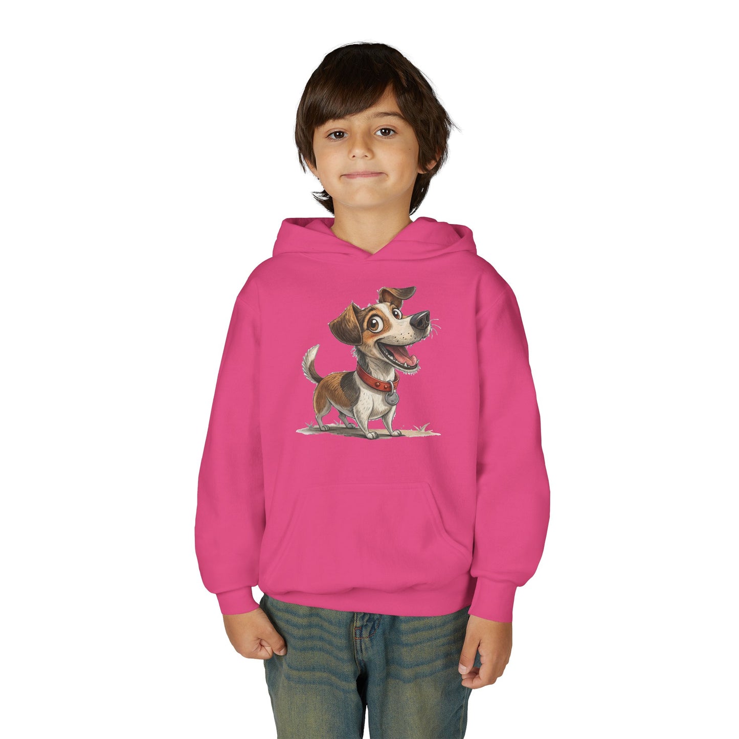 Kids Dog Hoodie – Cute Cartoon Jack Russell Puppy Sweatshirt (Custom Name Option)