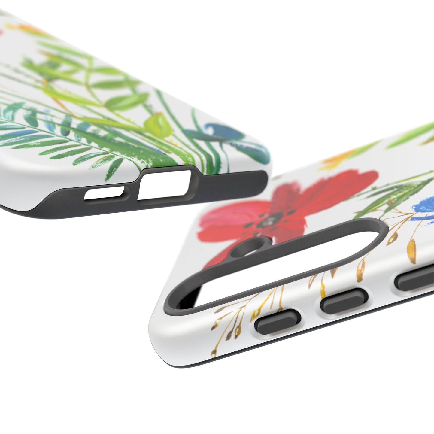 Floral Watercolor Tough Phone Case — Wildflower Bouquet Protective Cover