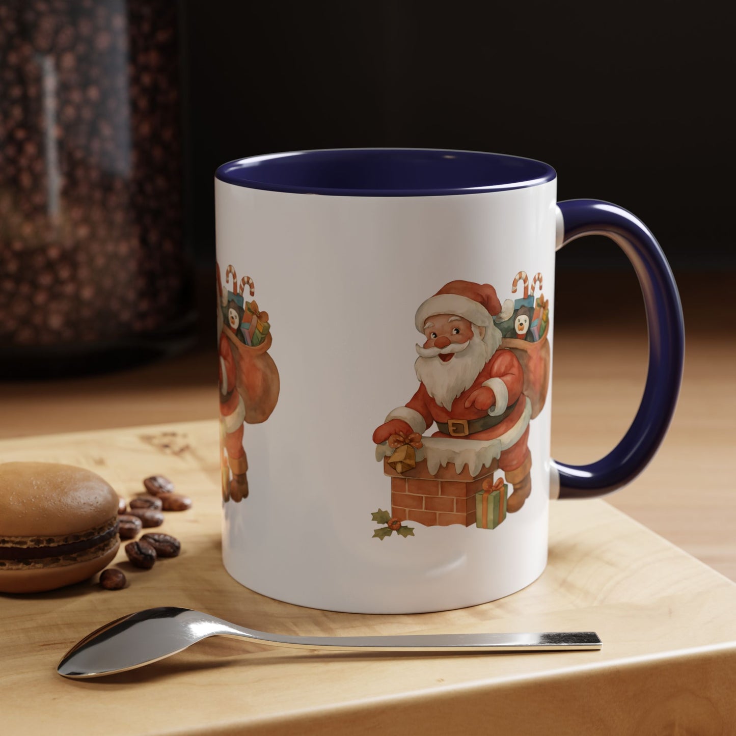 Festive Santa Coffee Mug, Holiday Gift, Christmas Decorations, Cozy Kitchen, Unique Mug, Santa-Themed Drinkware