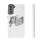 Musical Notes Phone Case — Black Treble Clef Music Staff Tough Case