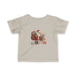 Infant Tee — Cute Santa with Reindeer Christmas Holiday Shirt for Babies
