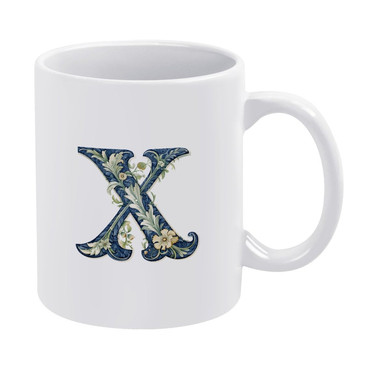 11oz White Mug Printing - Letter X