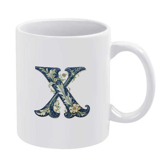 11oz White Mug Printing - Letter X