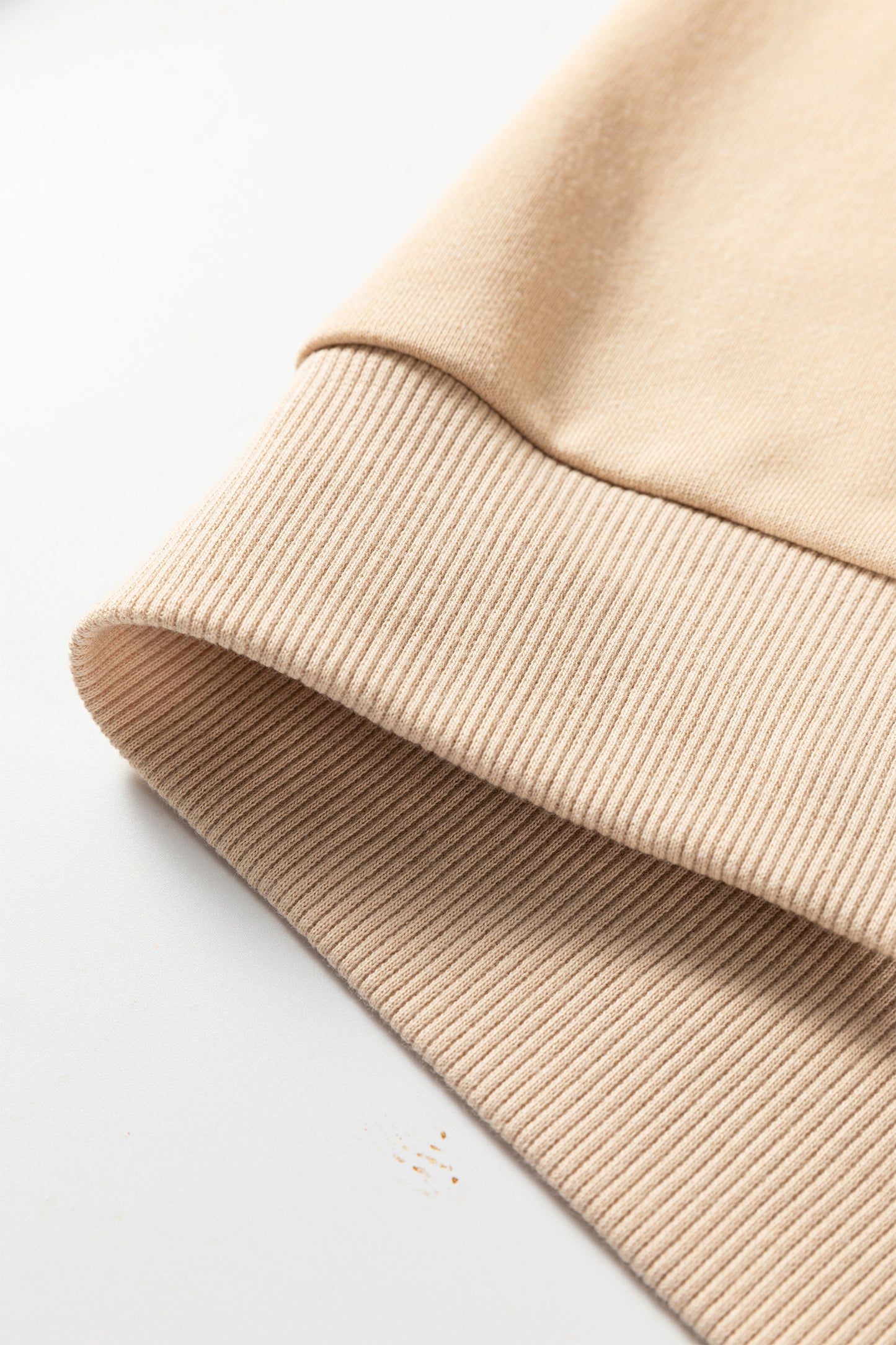 Parchment Embroidered Flower Pattern Drop Shoulder Sweatshirt