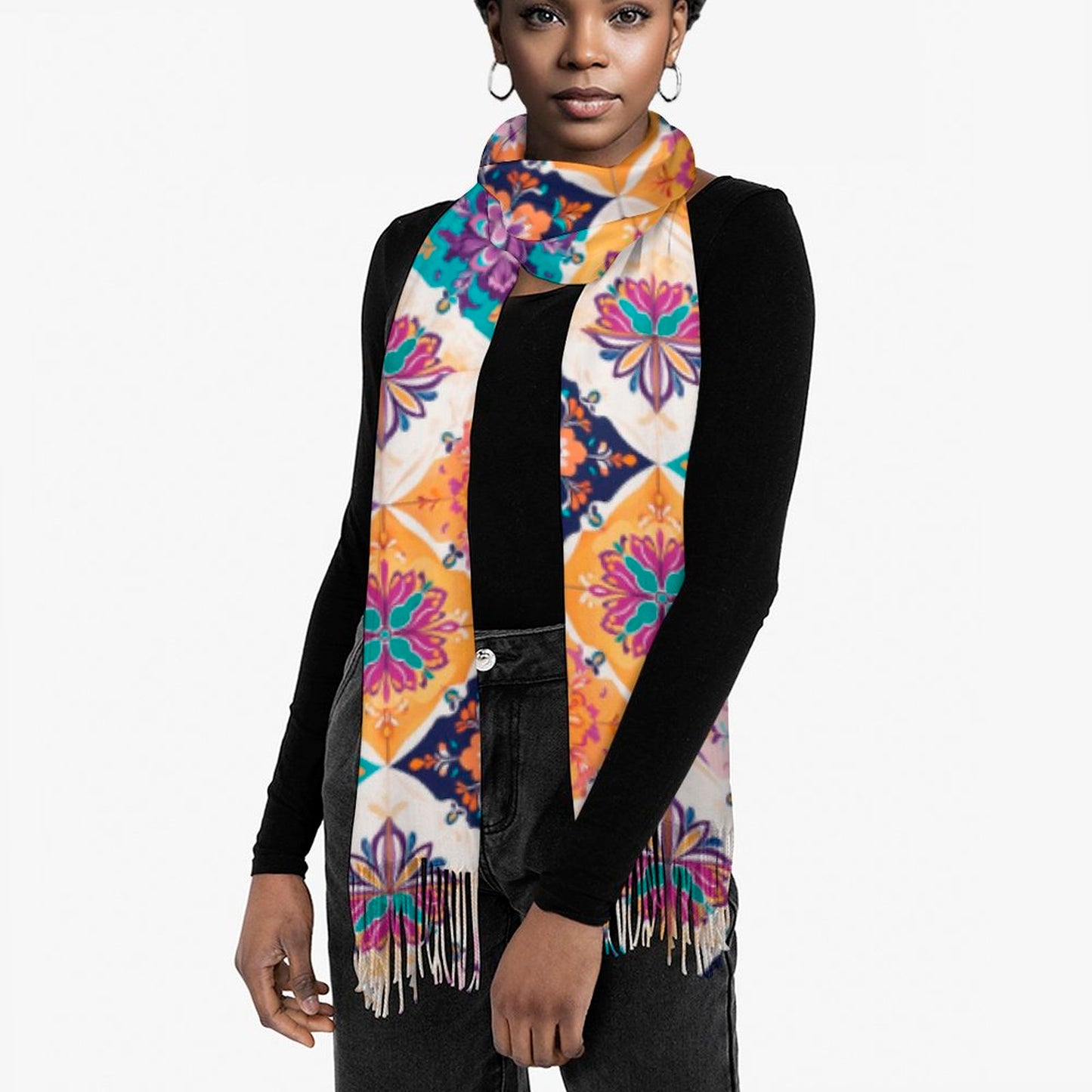 Cashmere-like Tassel Scarf