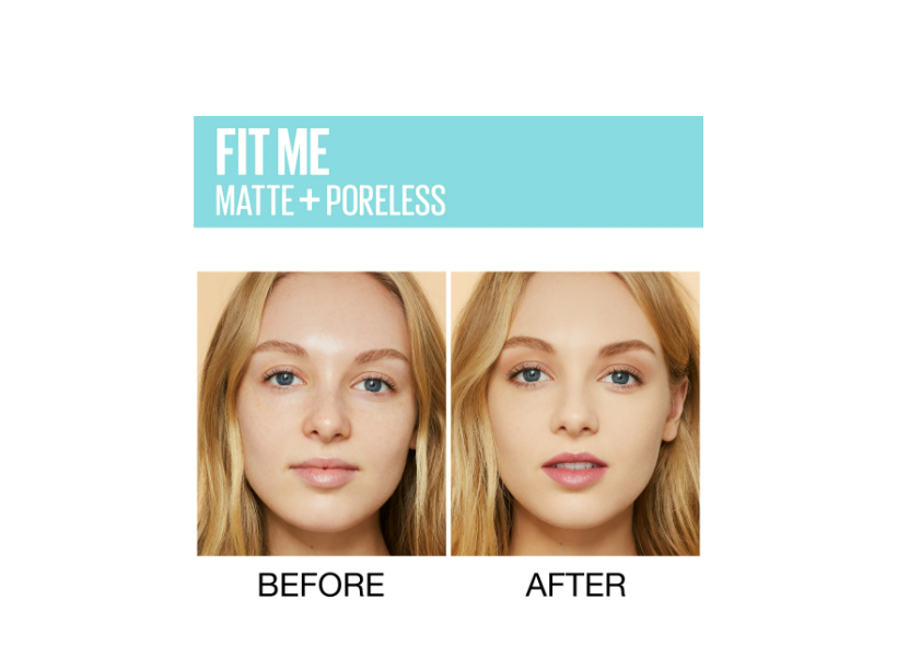 Maybelline Fit Me Matte + Poreless Liquid Foundation Makeup, 112 Natural Ivory