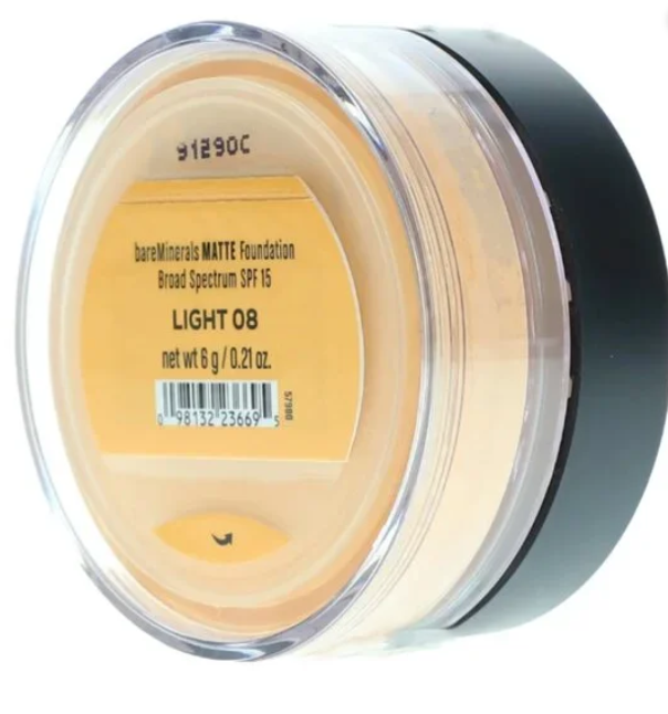 NEW - Light 08 bareMinerals Matte Foundation Broad Spectrum SPF 15 0.21 oz