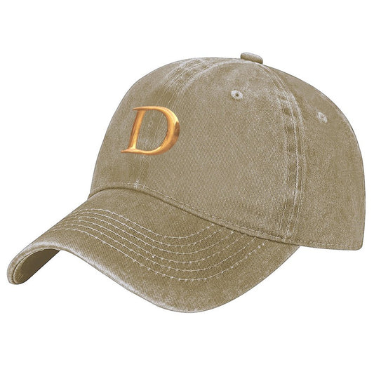 Cotton Vintage Washed Denim Baseball Cap (Front Printing)