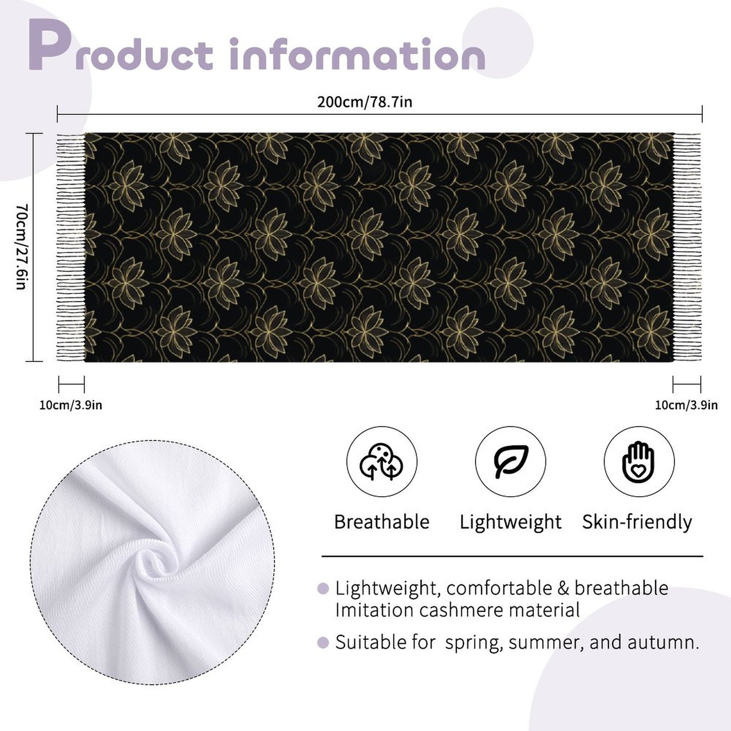 Cashmere-like Tassel Scarf