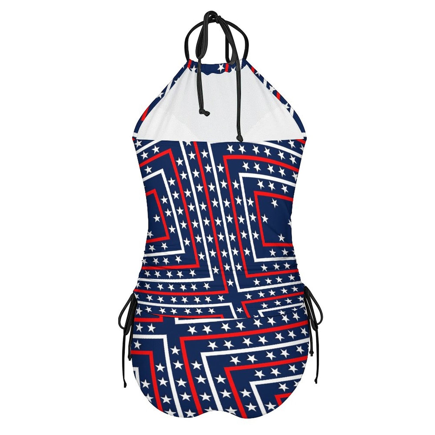 2-Piece Women's Tankini Set with High Neck Halter Top