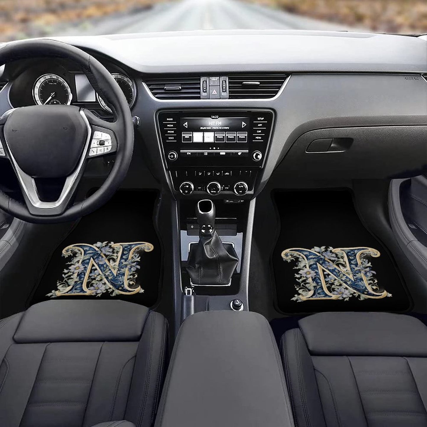 Car Mat Set of 4 - Letter N