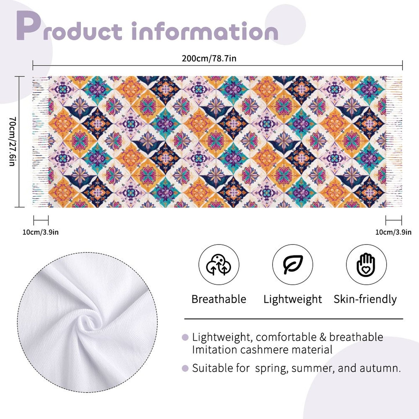 Cashmere-like Tassel Scarf