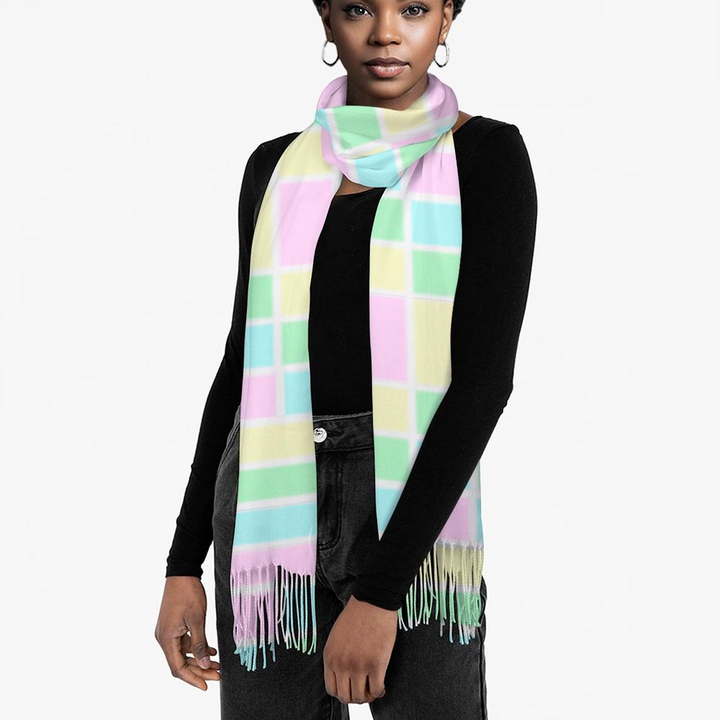 Cashmere-like Tassel Scarf